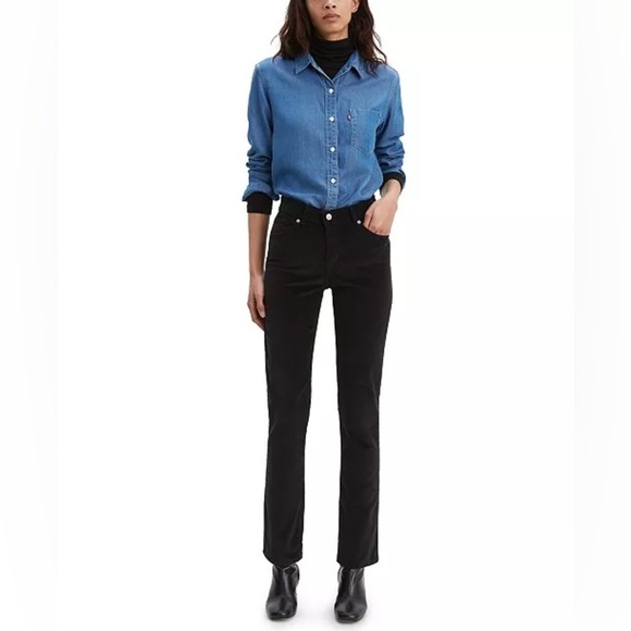 Levi’s Straight Leg Corduroy Black Jeans - Picture 1 of 7